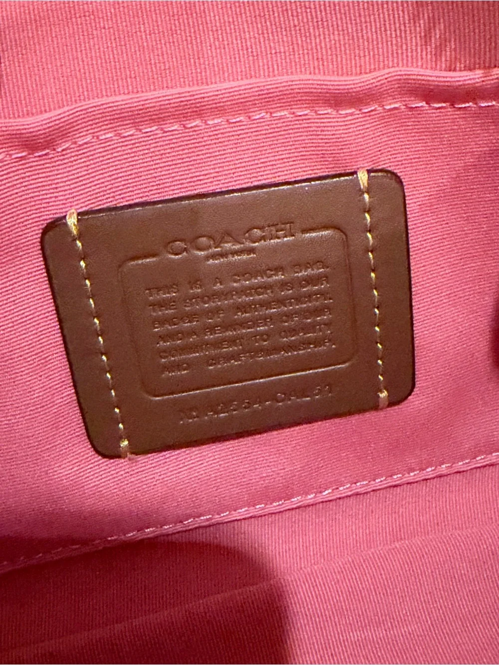 Coach Pink Signature Canvas Crescent Shoulder Bag with Gold Hardware (NO TAGS)
